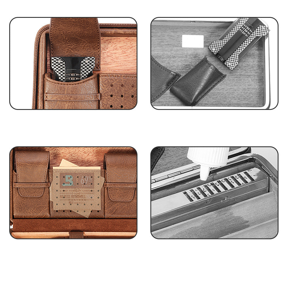 Portable Cigar Humidor Tool Set - TABACALERA.COM