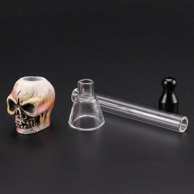 Patterned Glass Pipe Detachable Small Pipe Smoking Set