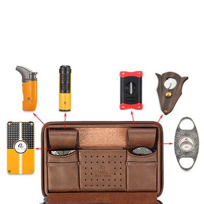 Portable Cigar Humidor Tool Set - TABACALERA.COM