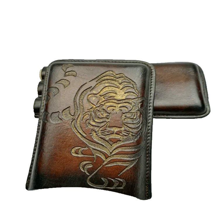 Cigar Case Portable Tiger Storage Bag - TABACALERA.COM