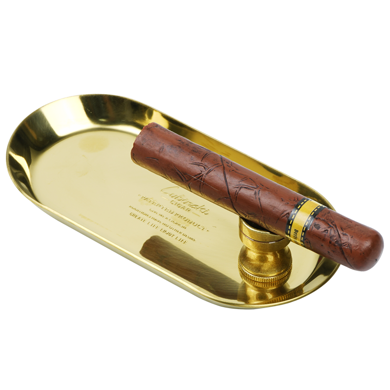 Cigar Punch Ashtray Combination Smoking Set Creative Multifunctional Brass Ashtray Brass Cigar Drill