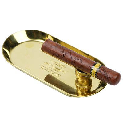 Cigar Punch Ashtray Combination Smoking Set Creative Multifunctional Brass Ashtray Brass Cigar Drill