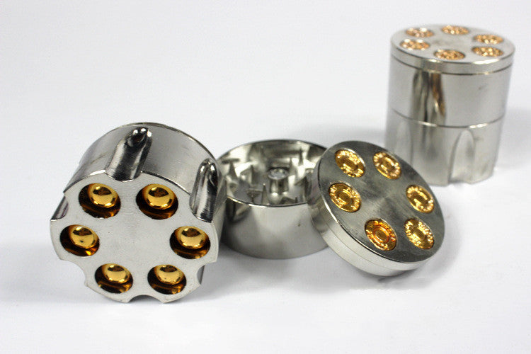 Bullet Cigarette Grinder Pipe Metal Cigarette Crusher Three-Layer Cigarette Crusher